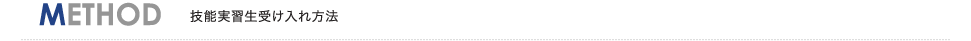 METHOD 技能実習生受け入れ方法